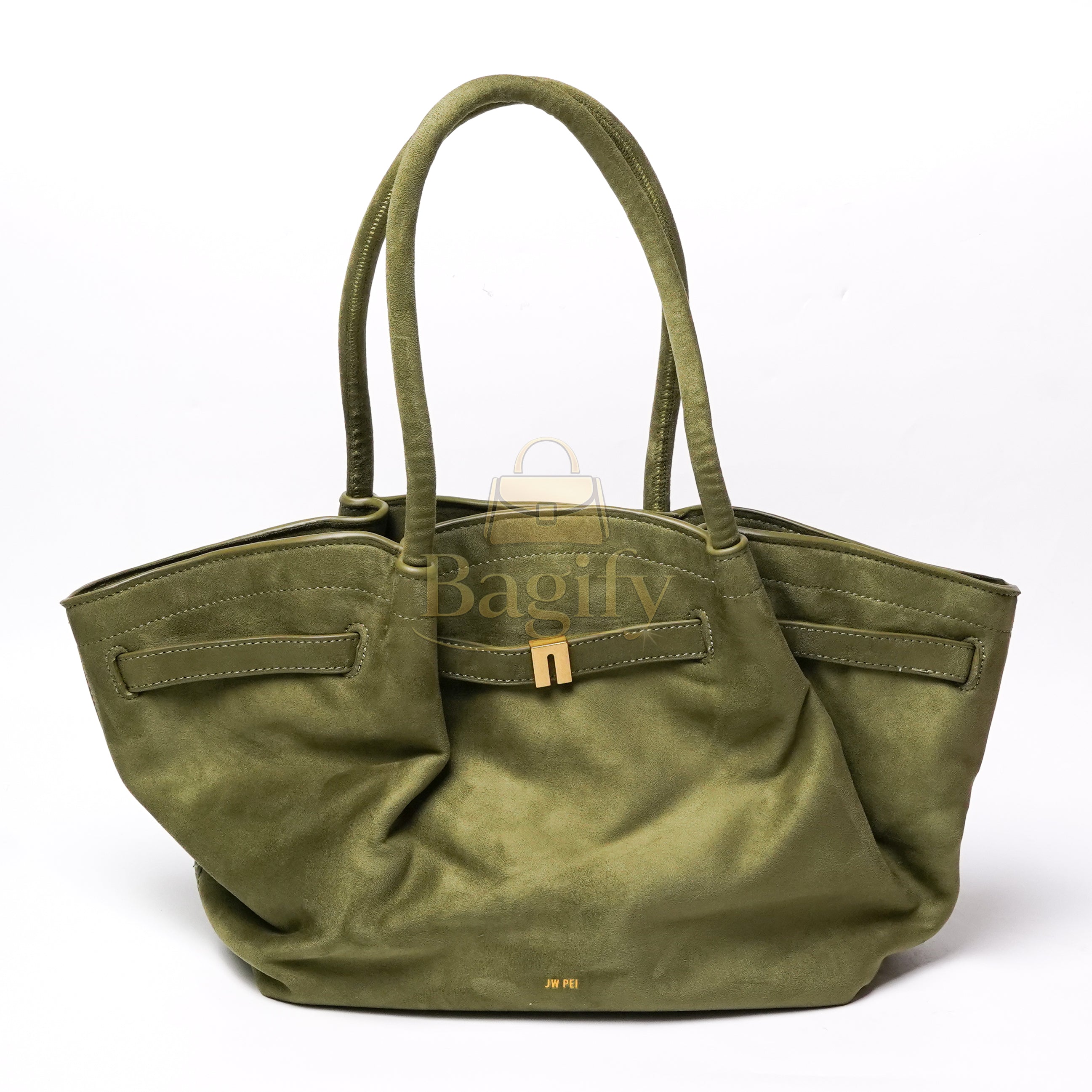 Women JW PEI Hana Medium Faux Suede Tote Bag