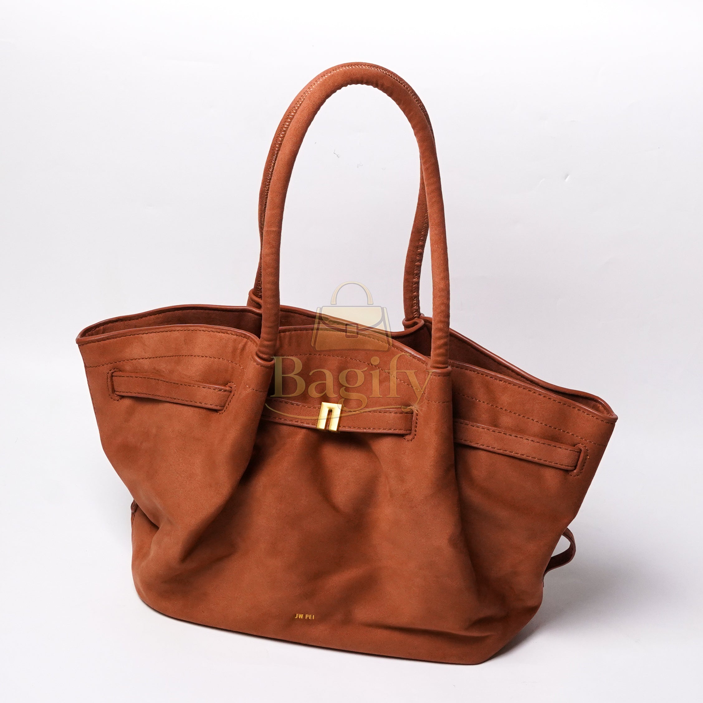 Women JW PEI Hana Medium Faux Suede Tote Bag
