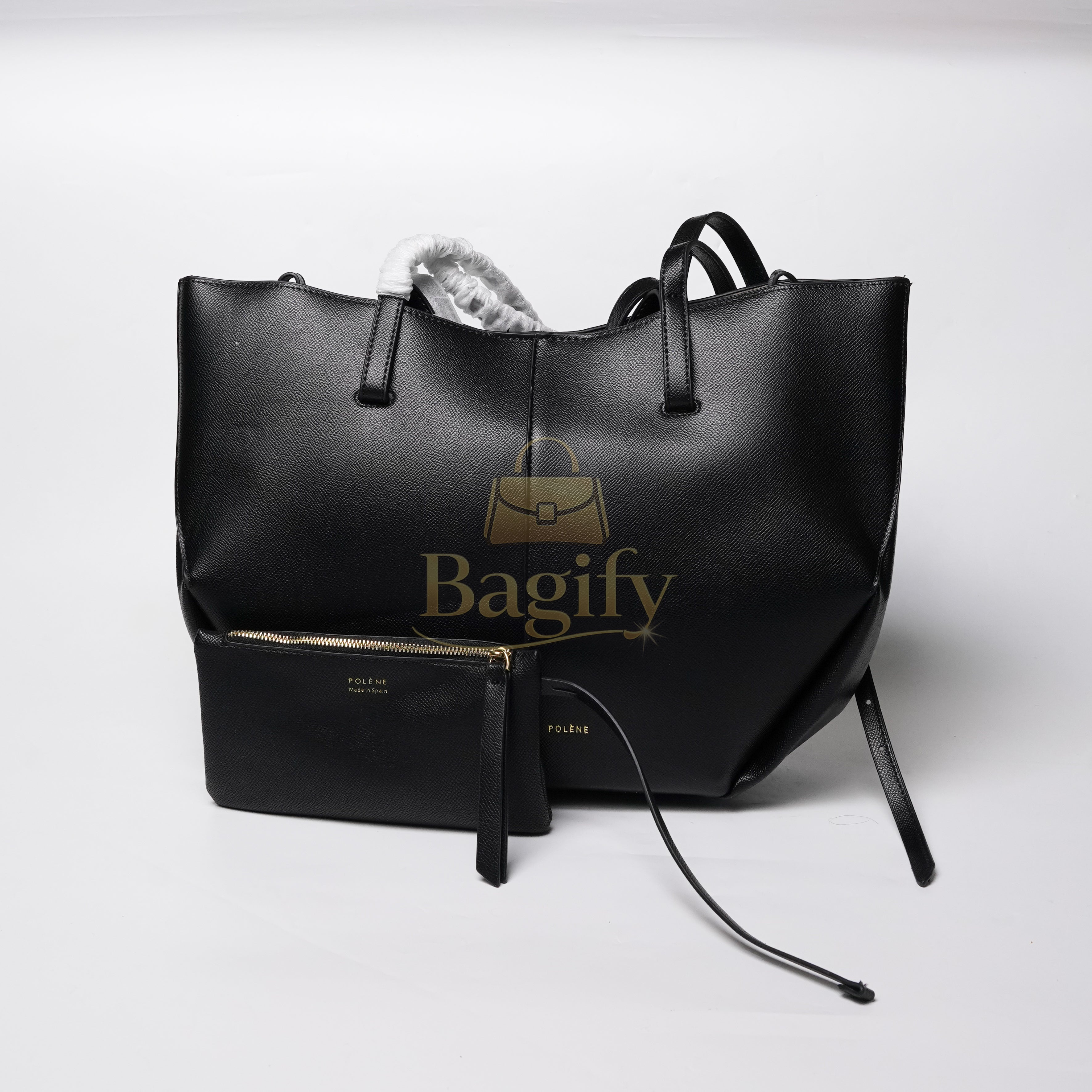 Polène Cyme Mini textured tote bag